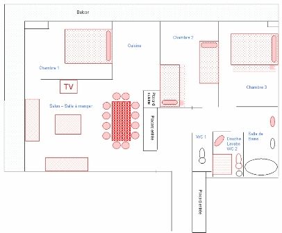 foto 1 Mietobjekt von Privatpersonen Les Menuires appartement Rhne-Alpes Savoyen Grundriss des Objektes