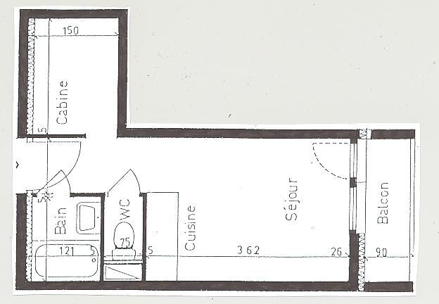 foto 19 Mietobjekt von Privatpersonen Les Menuires studio Rhne-Alpes Savoyen Grundriss des Objektes