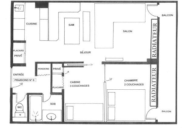 foto 1 Mietobjekt von Privatpersonen Val d'Isre appartement Rhne-Alpes Savoyen Grundriss des Objektes