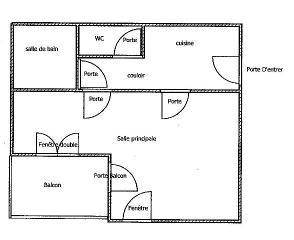 foto 6 Mietobjekt von Privatpersonen Valmorel studio Rhne-Alpes Savoyen Grundriss des Objektes