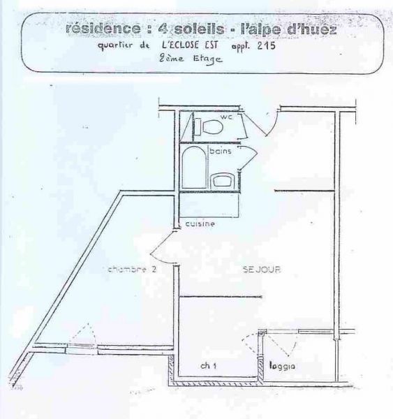 foto 18 Mietobjekt von Privatpersonen Alpe d'Huez appartement Rhne-Alpes Isre Grundriss des Objektes