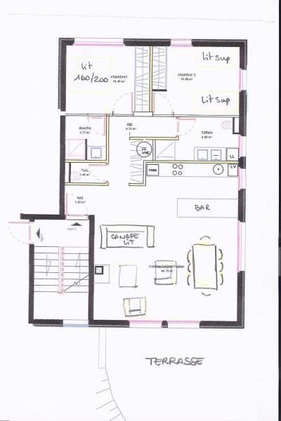 foto 17 Mietobjekt von Privatpersonen Valmorel appartement Rhne-Alpes Savoyen Grundriss des Objektes