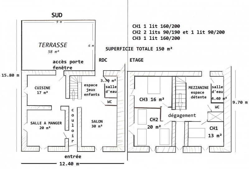 foto 25 Mietobjekt von Privatpersonen pinal maison Lorraine Vogesen Grundriss des Objektes