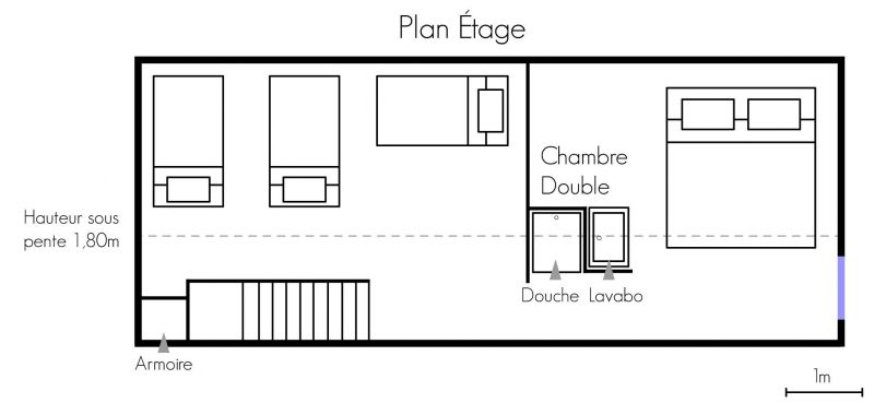 foto 18 Mietobjekt von Privatpersonen Mribel appartement Rhne-Alpes Savoyen Grundriss des Objektes