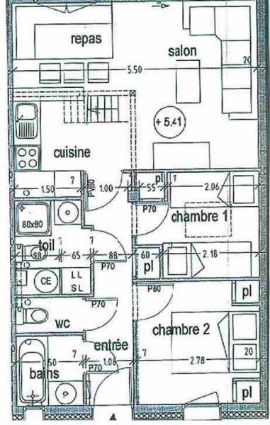 foto 10 Mietobjekt von Privatpersonen Pralognan la Vanoise appartement Rhne-Alpes Savoyen Grundriss des Objektes