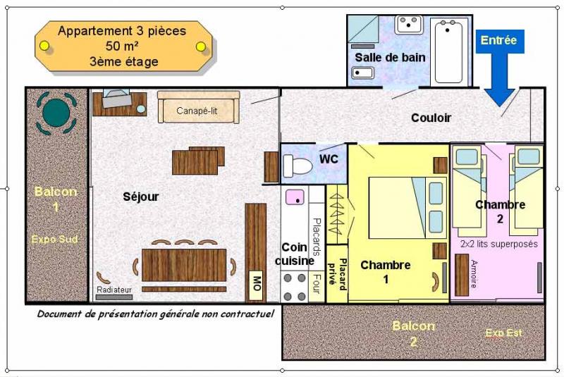 foto 13 Mietobjekt von Privatpersonen Les 2 Alpes appartement Rhne-Alpes Isre Grundriss des Objektes