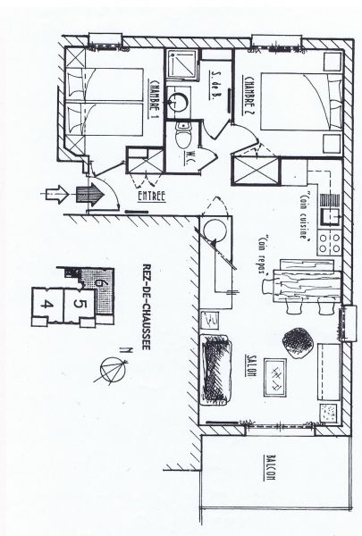 foto 8 Mietobjekt von Privatpersonen Les Saisies appartement Rhne-Alpes Savoyen Grundriss des Objektes