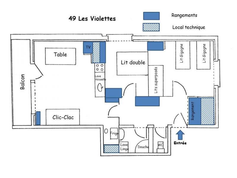 foto 13 Mietobjekt von Privatpersonen Les 2 Alpes appartement Rhne-Alpes Isre Grundriss des Objektes