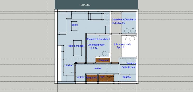 foto 3 Mietobjekt von Privatpersonen Tignes appartement Rhne-Alpes Savoyen Grundriss des Objektes