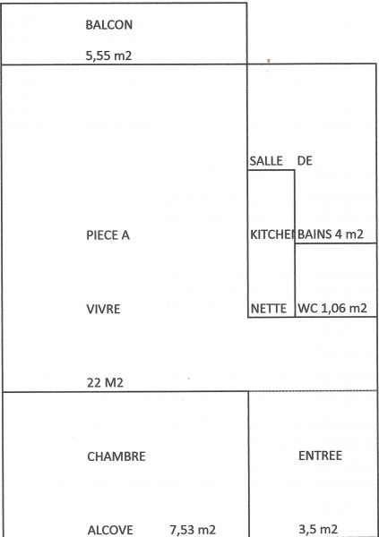 foto 8 Mietobjekt von Privatpersonen Biscarrosse studio Aquitanien Landes Grundriss des Objektes