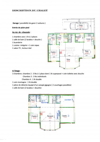 foto 24 Mietobjekt von Privatpersonen Ancelle chalet Provence-Alpes-Cte d'Azur Hautes-Alpes Grundriss des Objektes