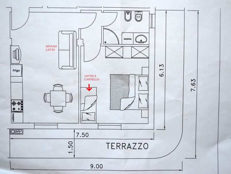 foto 13 Mietobjekt von Privatpersonen Bellaria Igea Marina appartement Emilia-Romagna Rimini (+Umland) Grundriss des Objektes