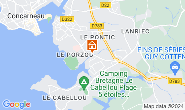 Karte Concarneau Ferienunterkunft auf dem Land 126428
