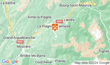 Karte La Plagne Chalet 2180