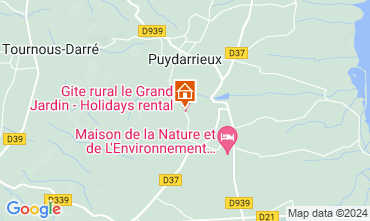 Karte Puydarrieux Ferienunterkunft auf dem Land 128392