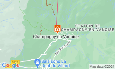 Karte Champagny en Vanoise Studio 106489