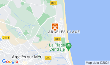 Karte Argeles sur Mer Appartement 9849