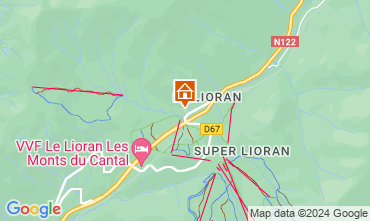 Karte Le Lioran Ferienunterkunft auf dem Land 128011