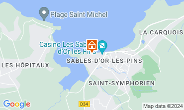 Karte Sables-d'Or-les-Pins Appartement 10128