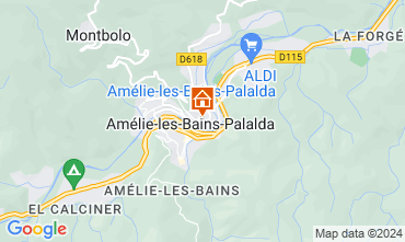 Karte Amlie-Les-Bains Studio 127340