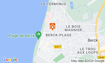 Karte Berck-Plage Ferienunterkunft auf dem Land 125243