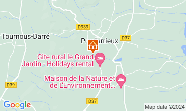 Karte Puydarrieux Ferienunterkunft auf dem Land 128349